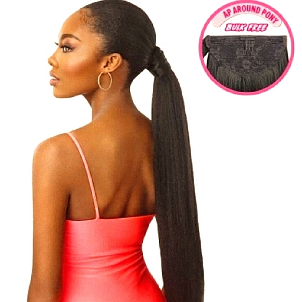 Outre Wrap Ponytail--Kinky Straight 24" (Color: Galaxy Purple)